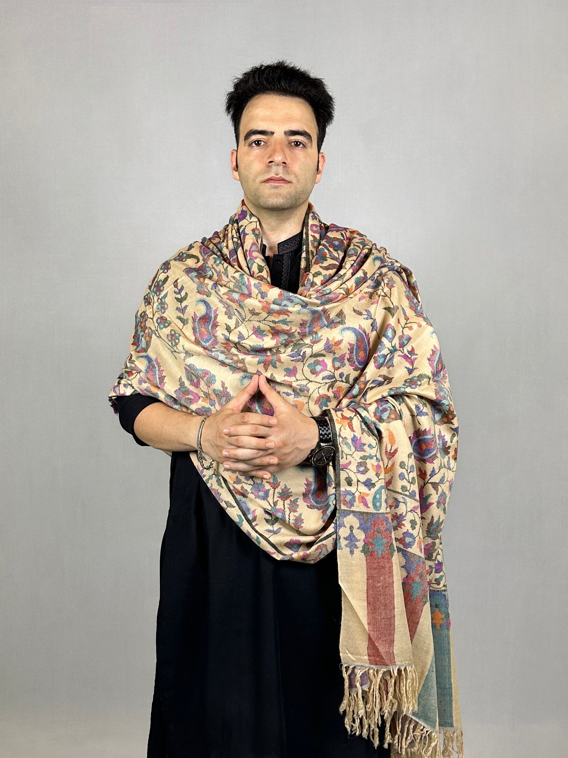 Pashmina Men's Handloom Kani Shawl