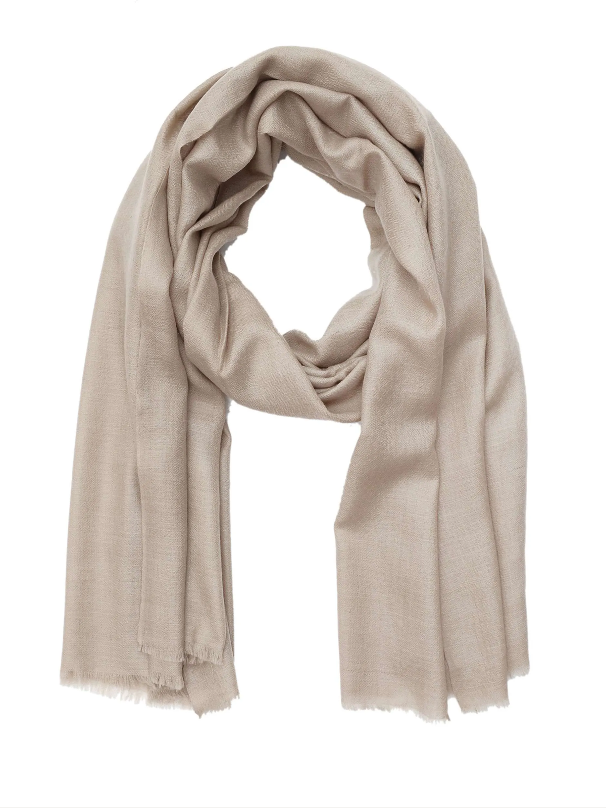 Pashmina Handloom Solid Shawl - Nude