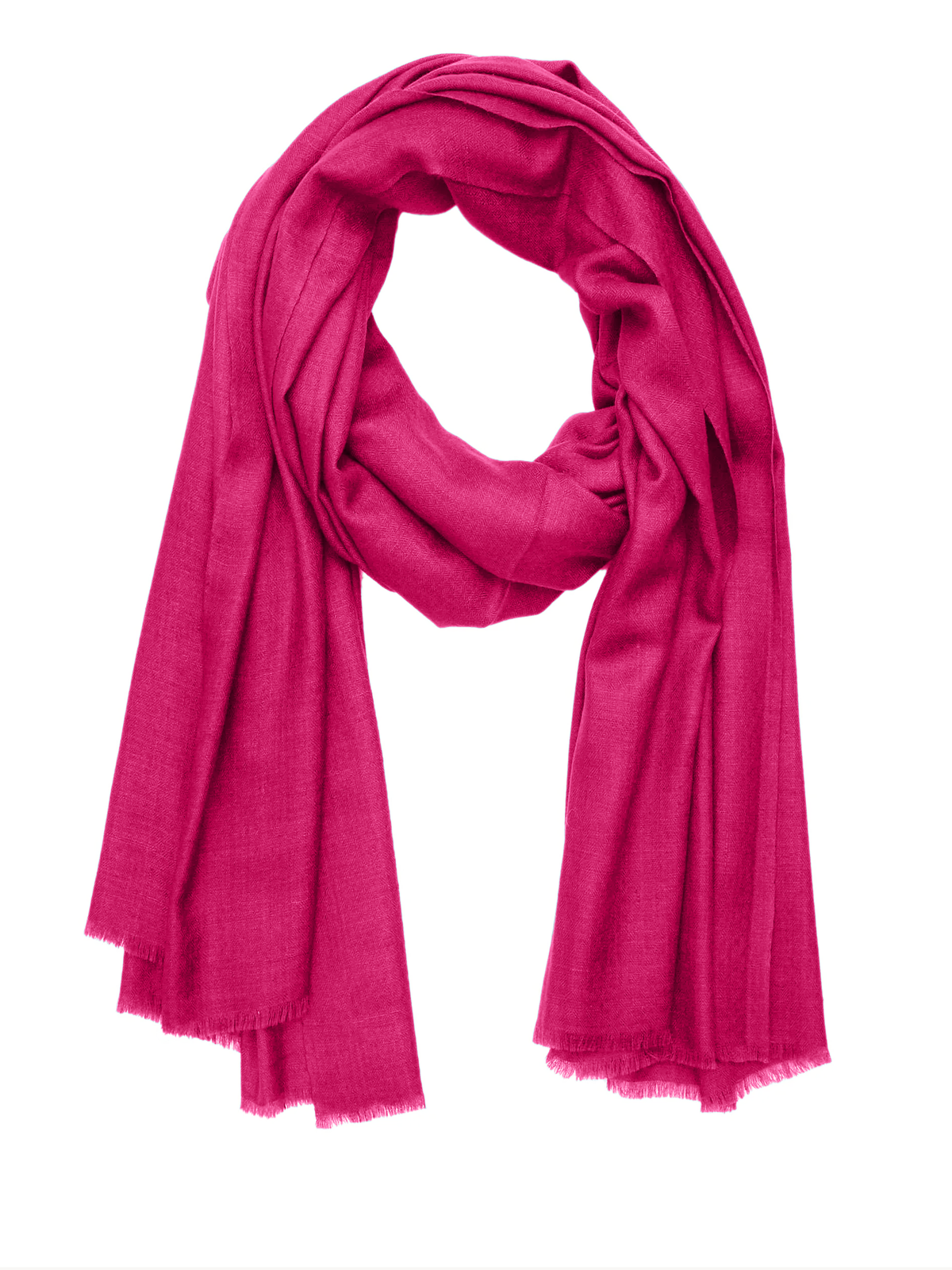 Pashmina Handloom Solid Shawl - Fuscia Rose