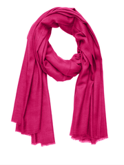 Pashmina Handloom Solid Shawl - Fuscia Rose