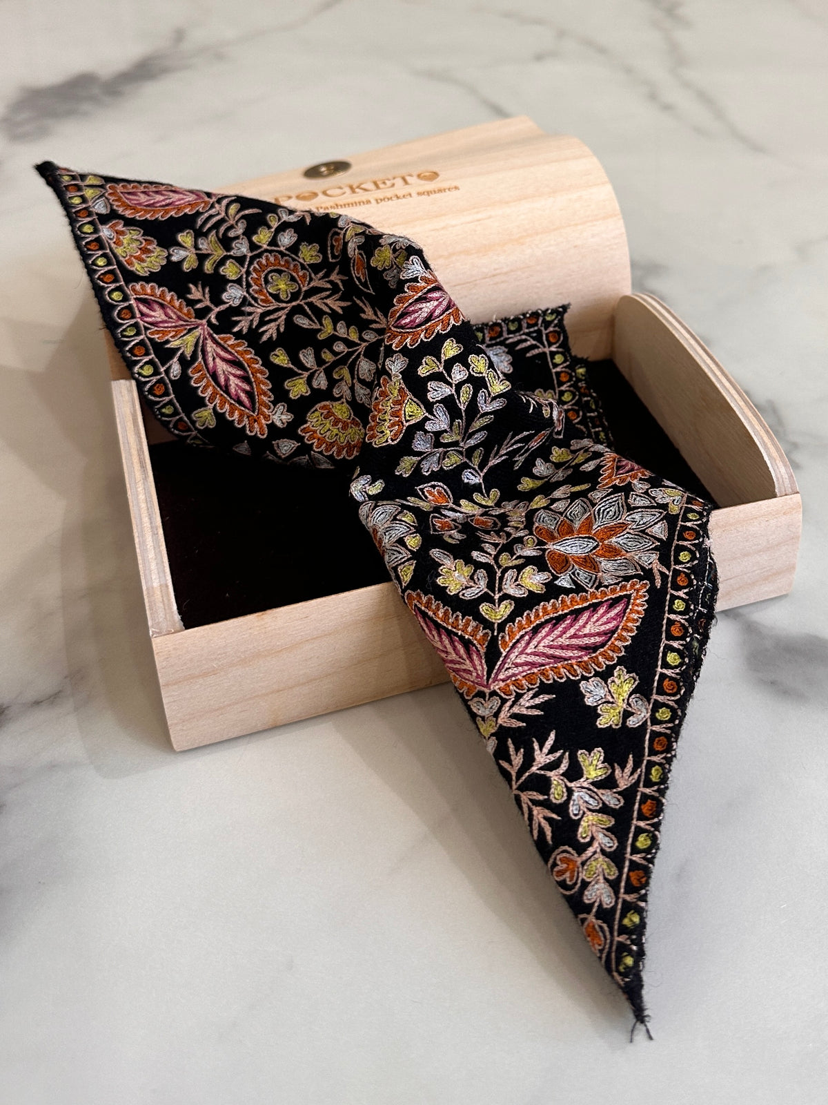 Pashmina Handloom Kalamkari Pocket Square
