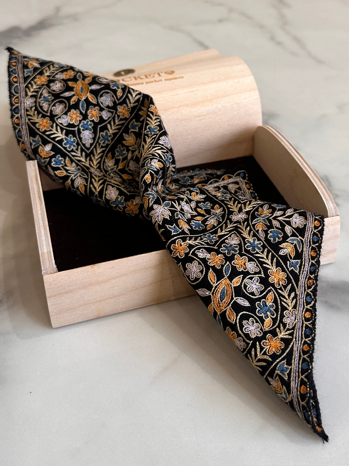 Pashmina Handloom Kalamkari Pocket Square