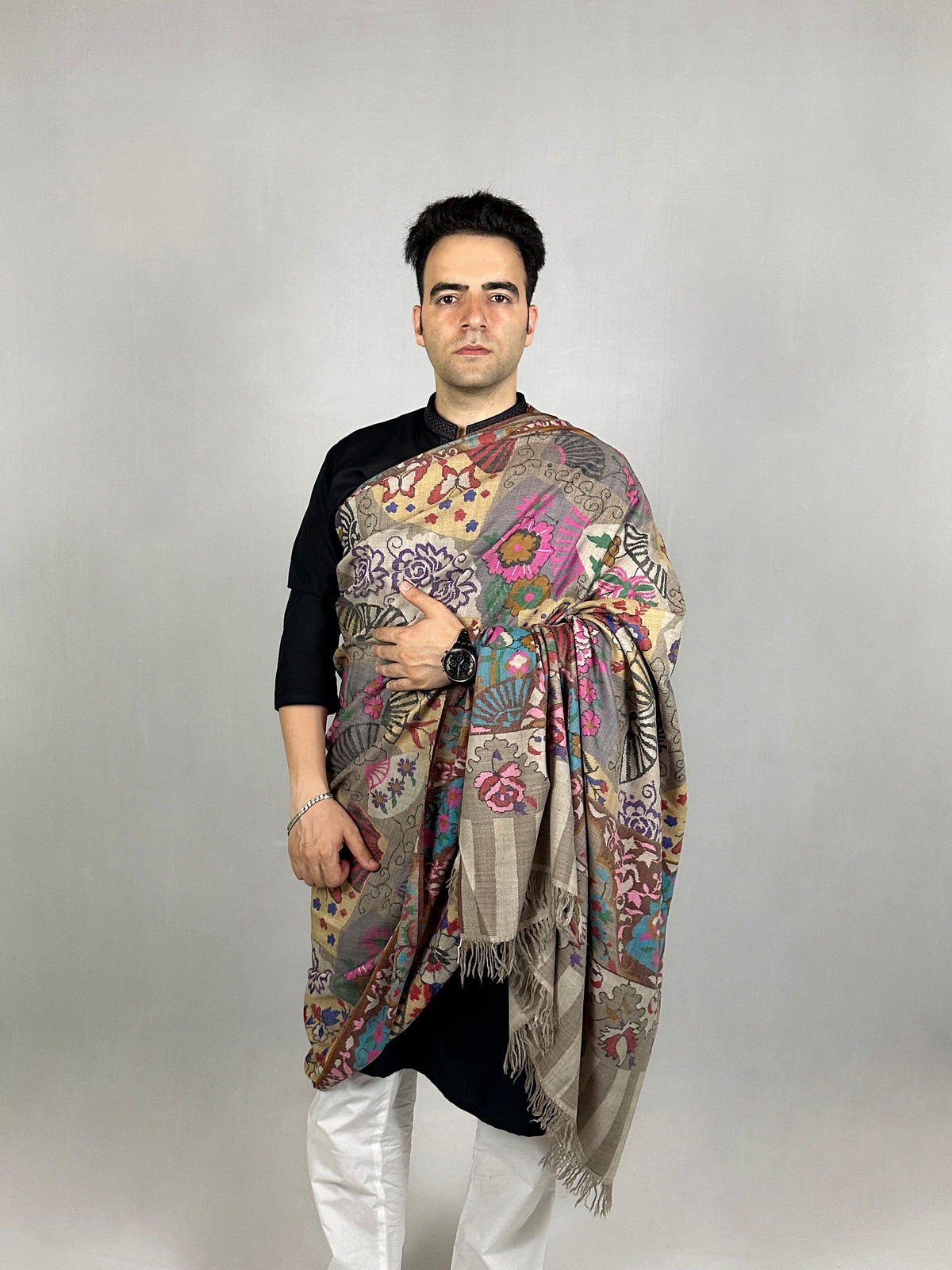 Pashmina Men's Handloom Kani Shawl