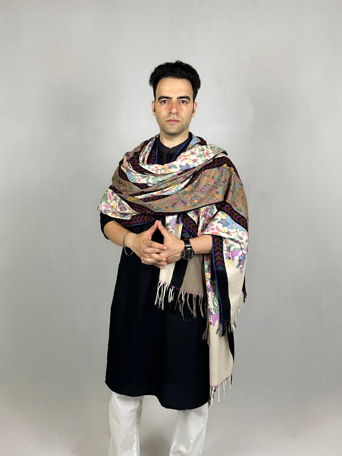 Pashmina Men's Handloom Kani Shawl