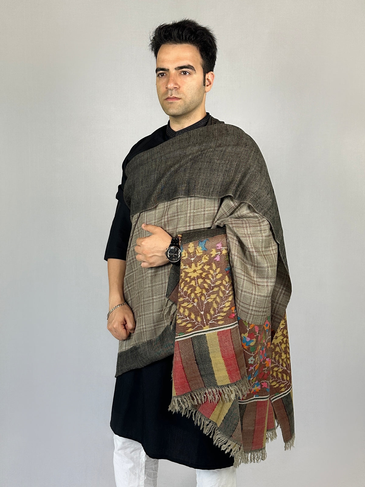 Pashmina Men's Handloom Kani Shawl