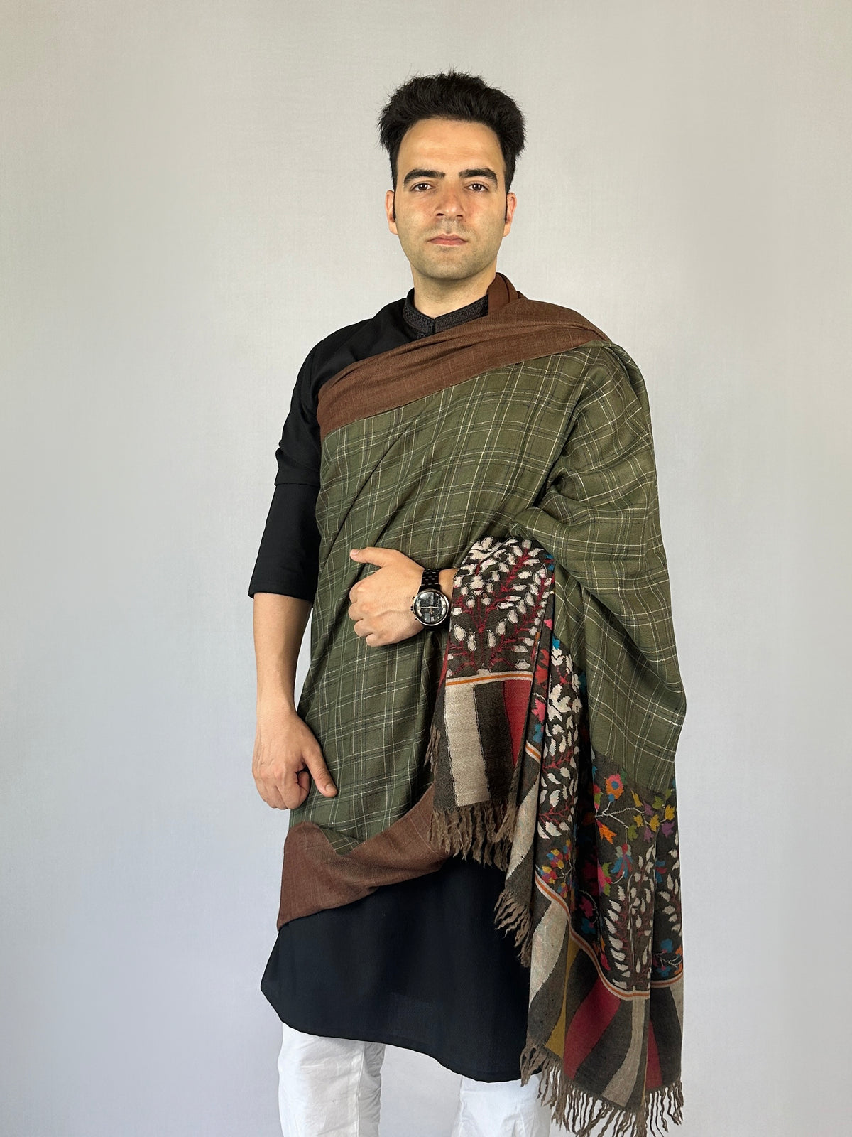 Pashmina Men's Handloom Kani Shawl