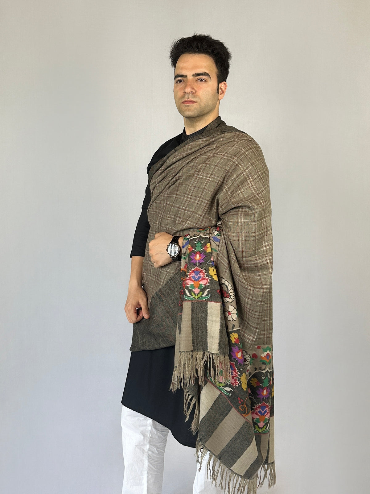 Pashmina Men's Handloom Kani Shawl