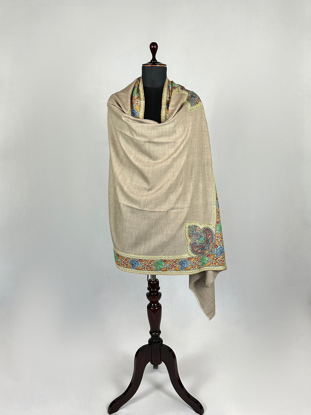 Pashmina Handloom Paper Mache'-Tilla Shawl