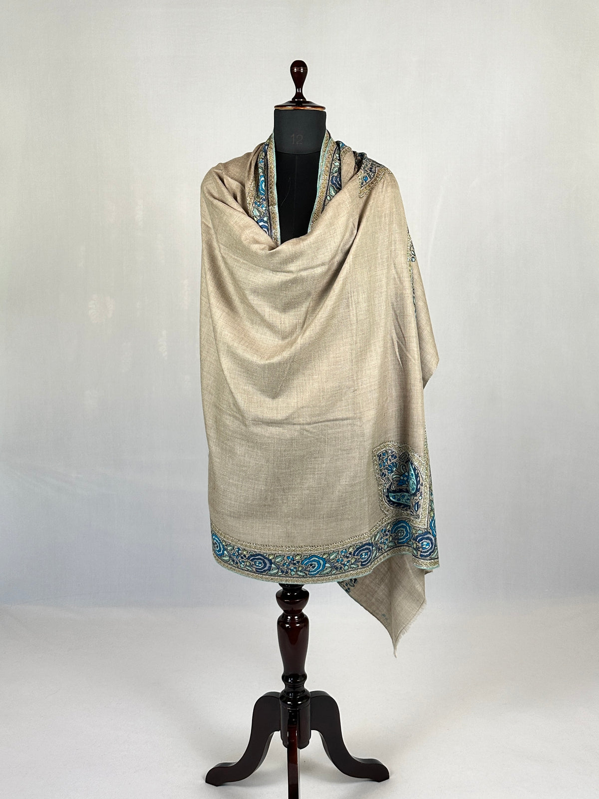 Pashmina Handloom Paper Mache'-Tilla Shawl
