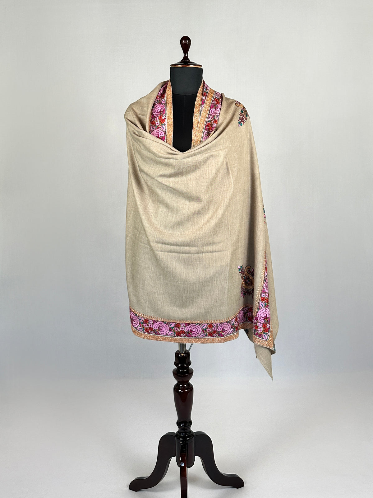 Pashmina Handloom Paper Mache'-Tilla Shawl