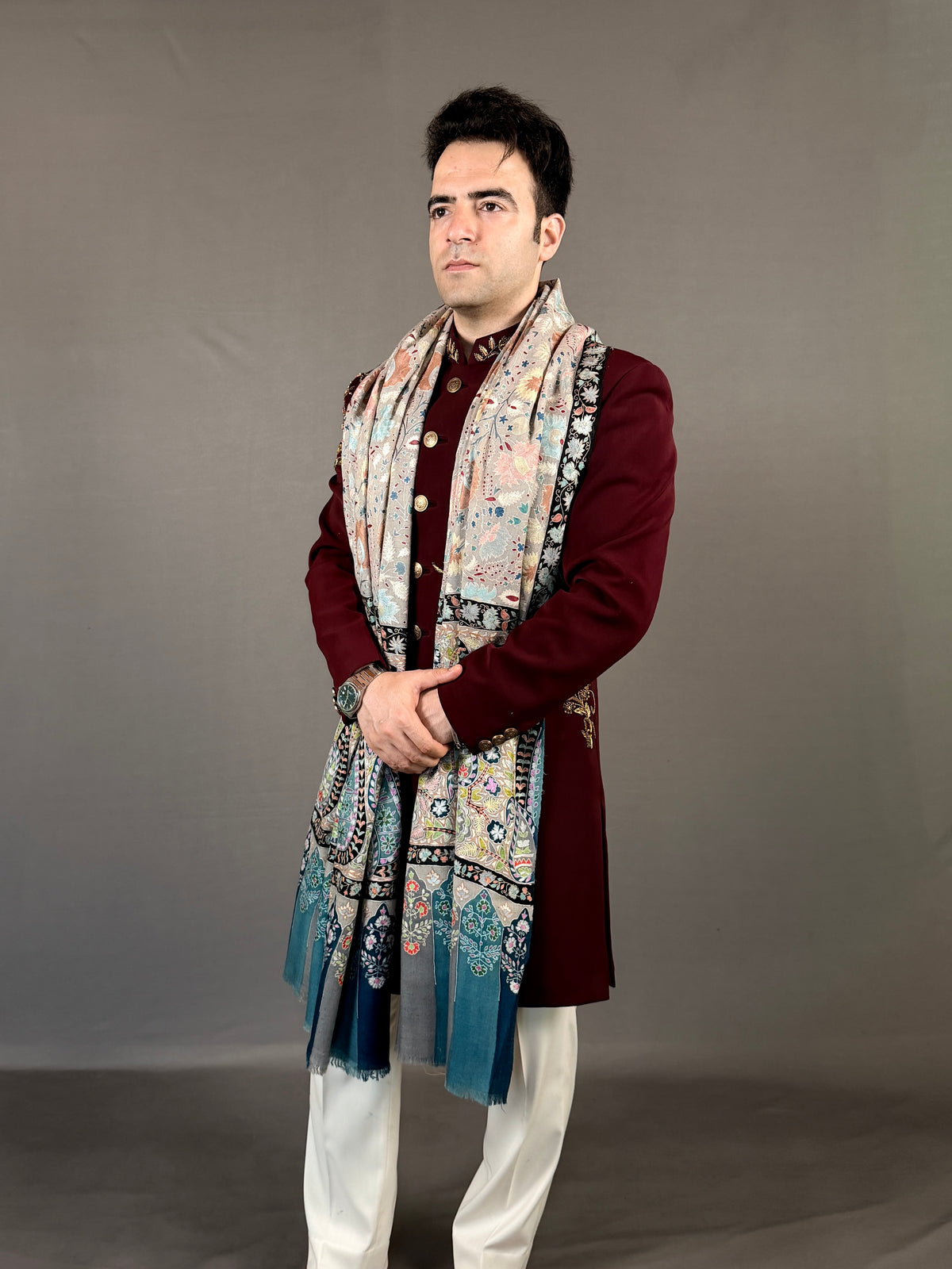 Pashmina Unisex Handloom Kalamkari Shawl