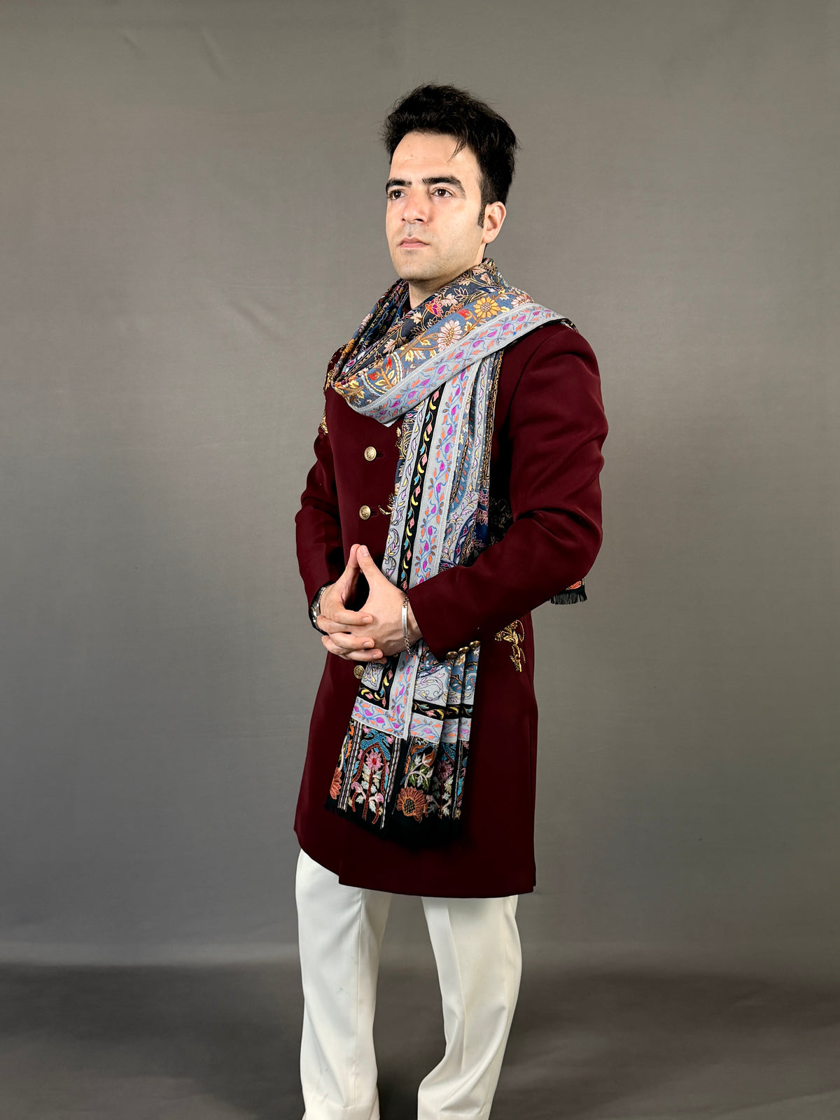 Pashmina Unisex Handloom Kalamkari Shawl