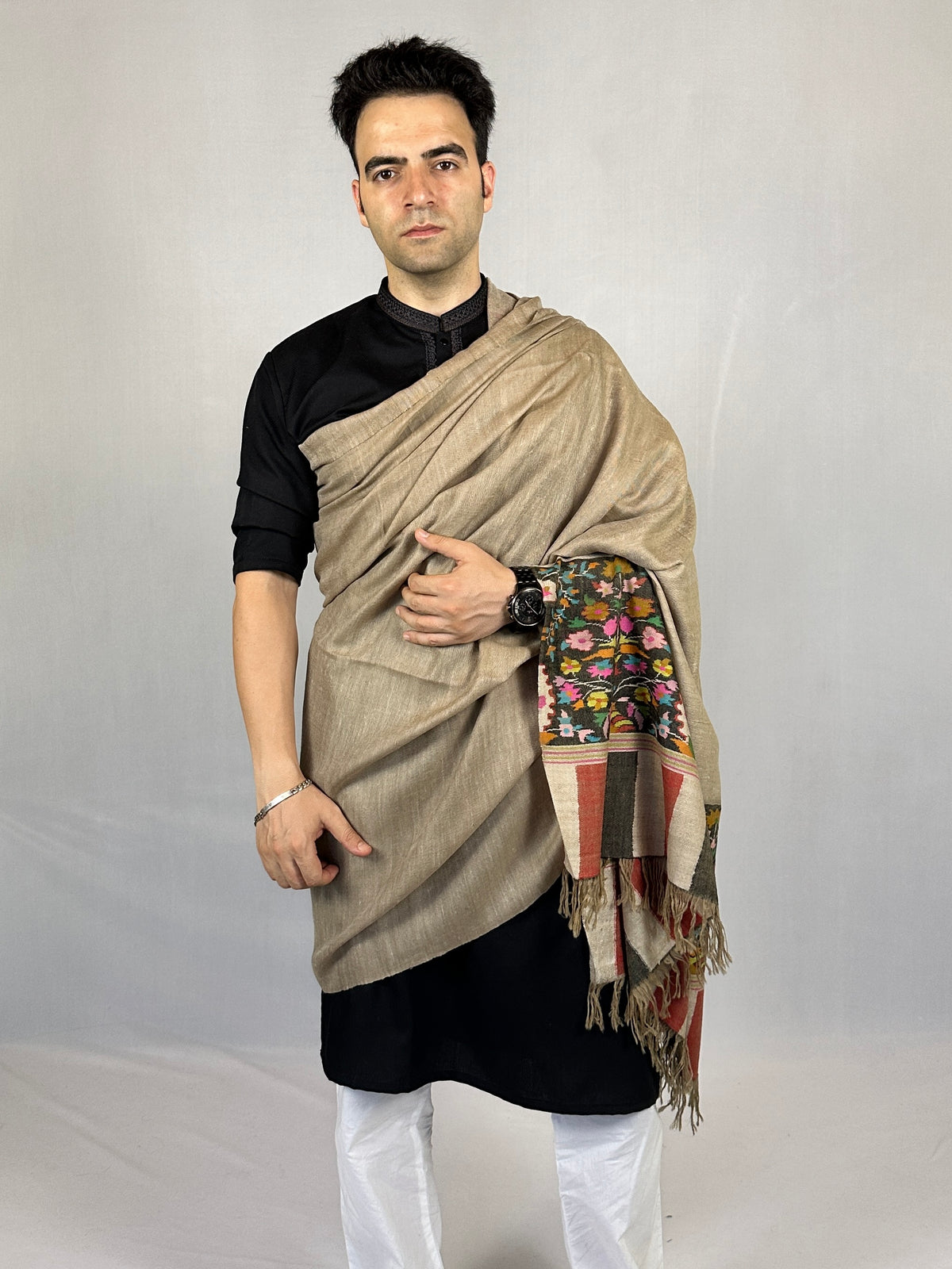 Pashmina Men's Handloom Kani Shawl