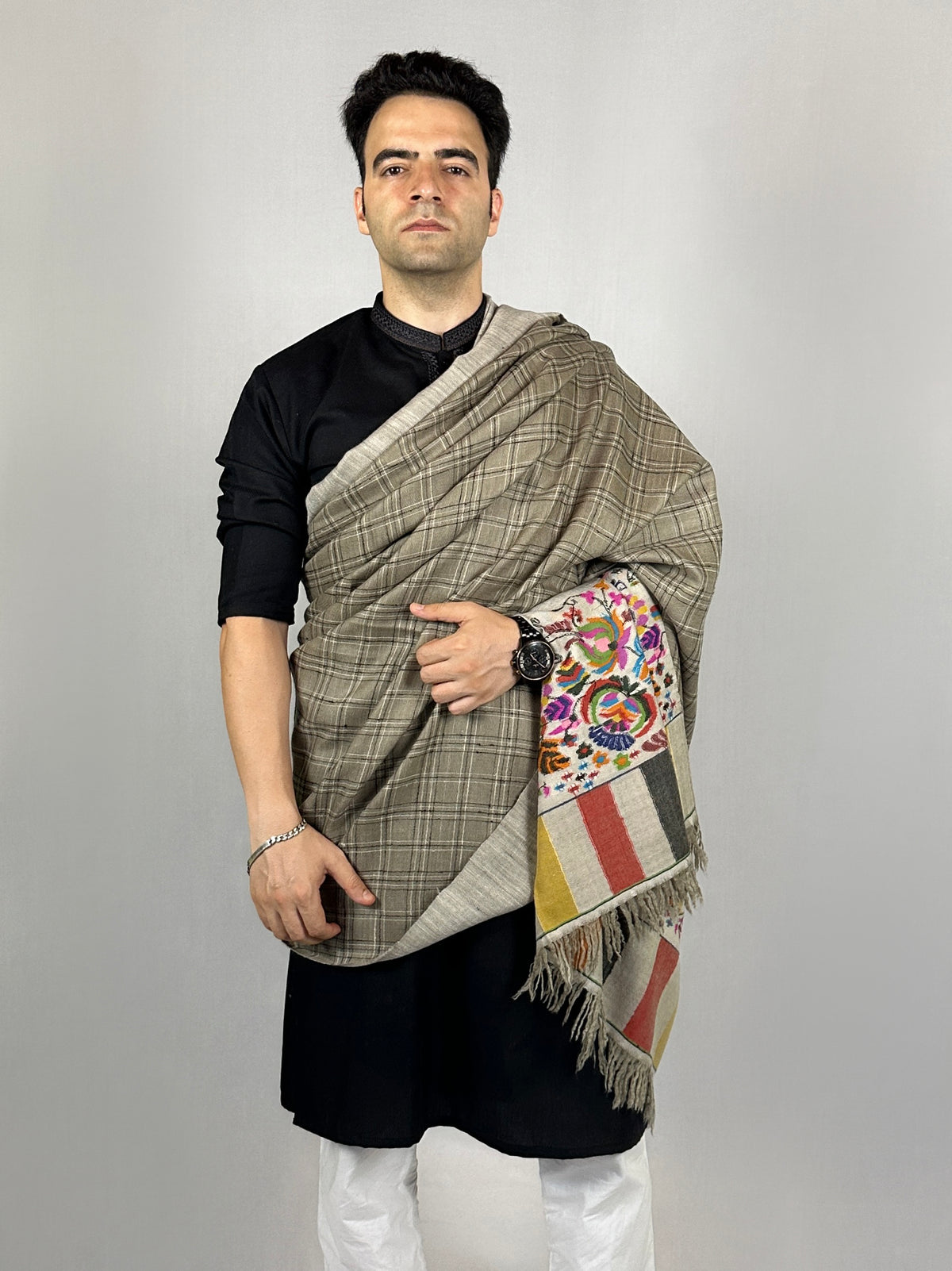 Pashmina Men's Handloom Kani Shawl