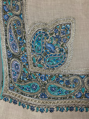 Pashmina Handloom Paper Mache'-Tilla Shawl