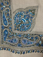 Pashmina Handloom Paper Mache'-Tilla Shawl