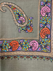 Pashmina Handloom Paper Mache'-Tilla Shawl