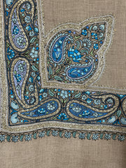 Pashmina Handloom Paper Mache'-Tilla Shawl