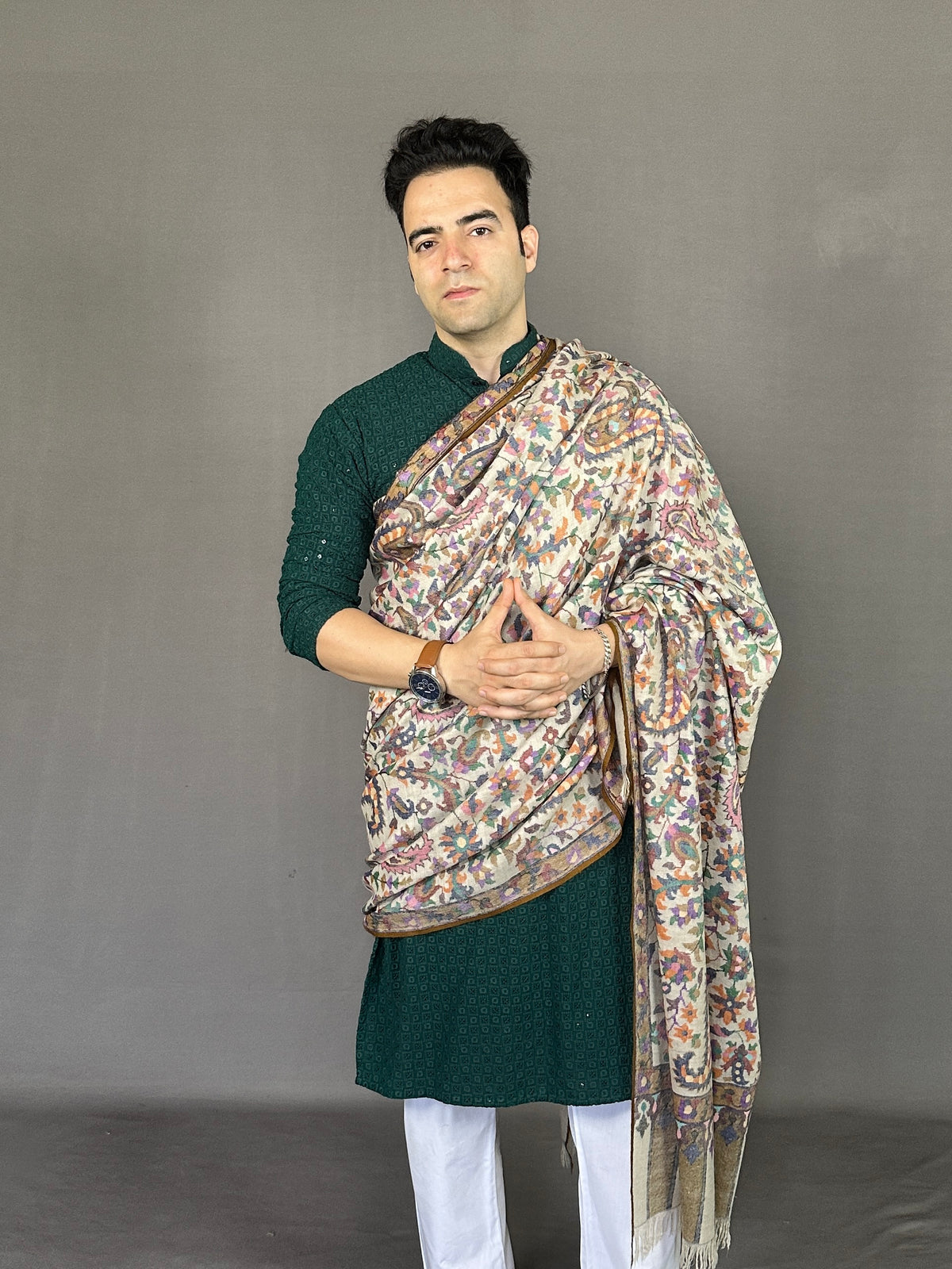 Men's Handloom Kani Shawl