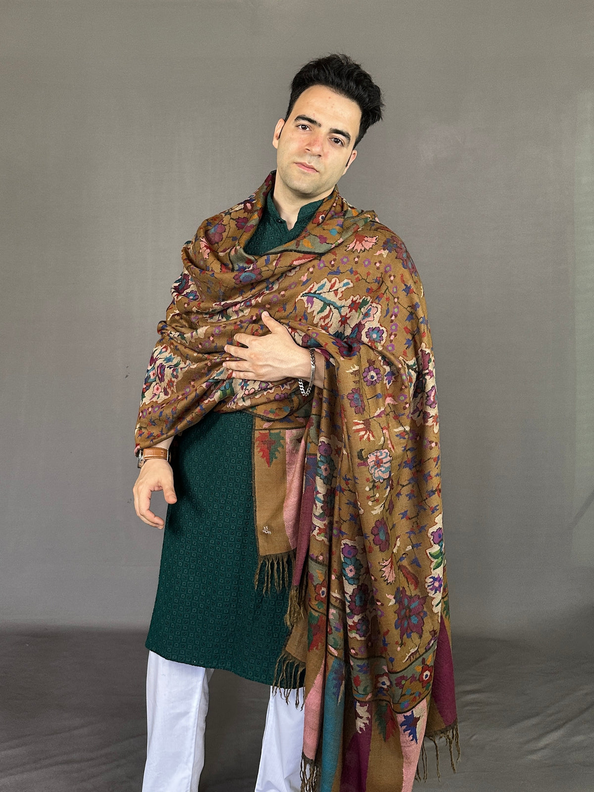 Pashmina Men's Handloom Kani Shawl