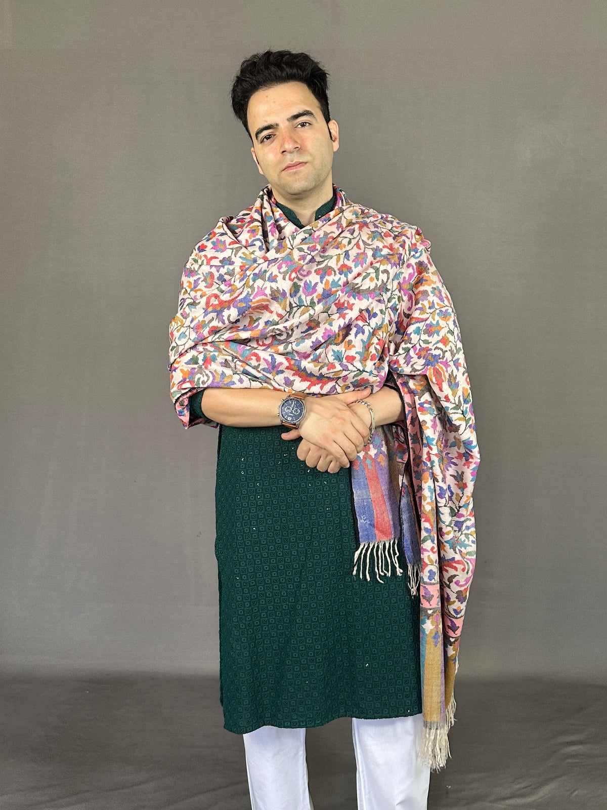 Pashmina Men's Handloom Kani Shawl