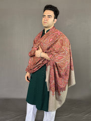 Pashmina Men's Handloom Sozni Shawl