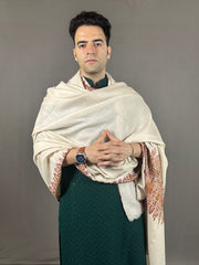 Pashmina Men's Handloom Sozni Shawl